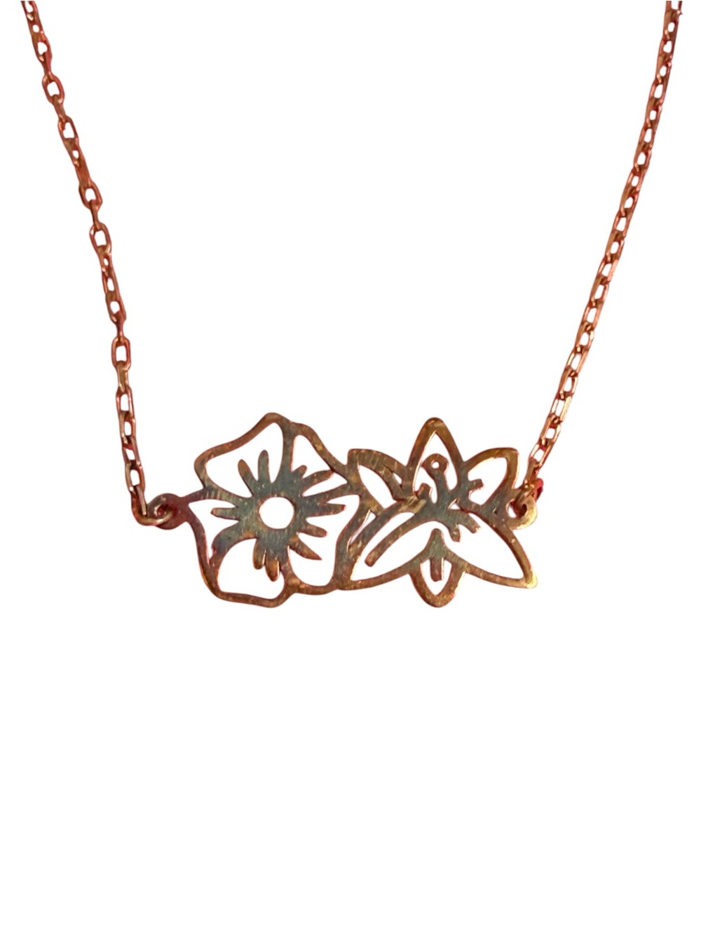 Floral Cutout Gold Tone Bracelet